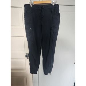 White House Black Market navy blue joggers, size 6 cargo pockets